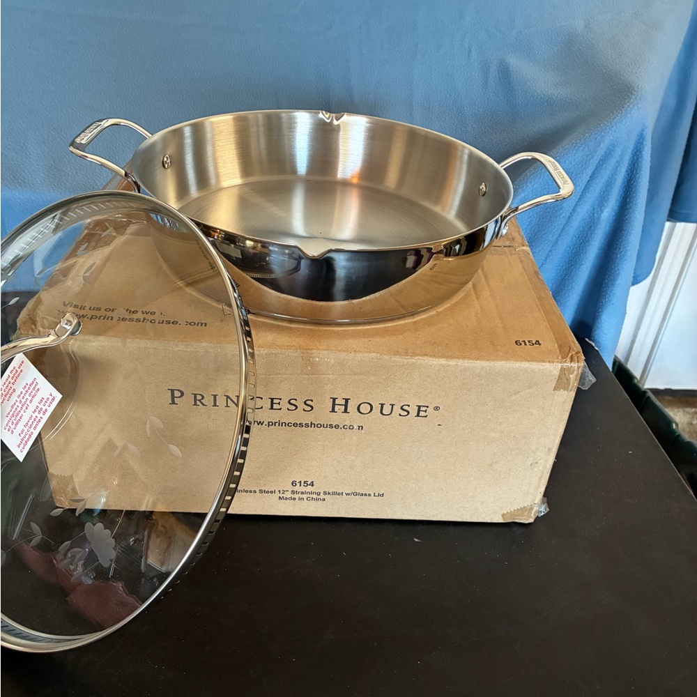 Princess House Silver Cookware with Glass Lid